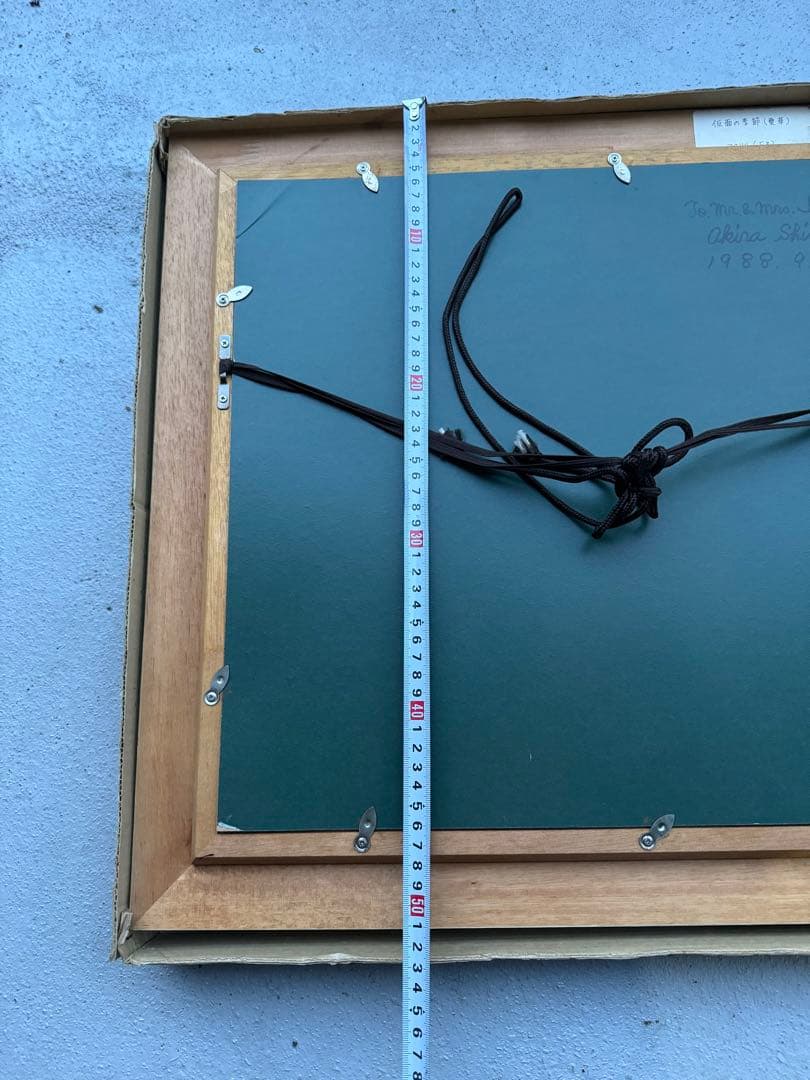 島谷晃「仮面の季節(夏草)」アクリル F8原画 1988年作品 額装 真作