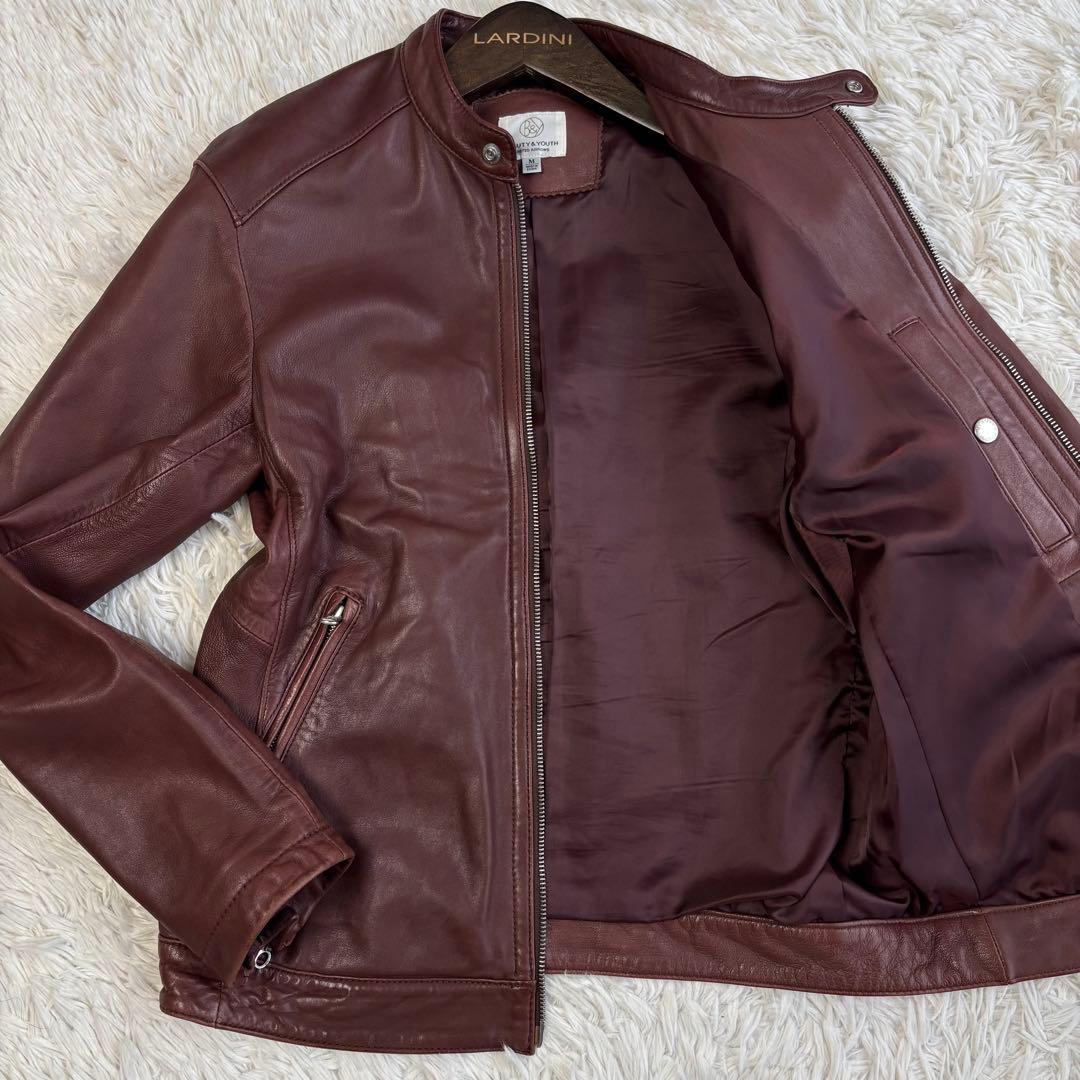 ユナイテッドアローズ ライダースジャケット シングル ラムレザー