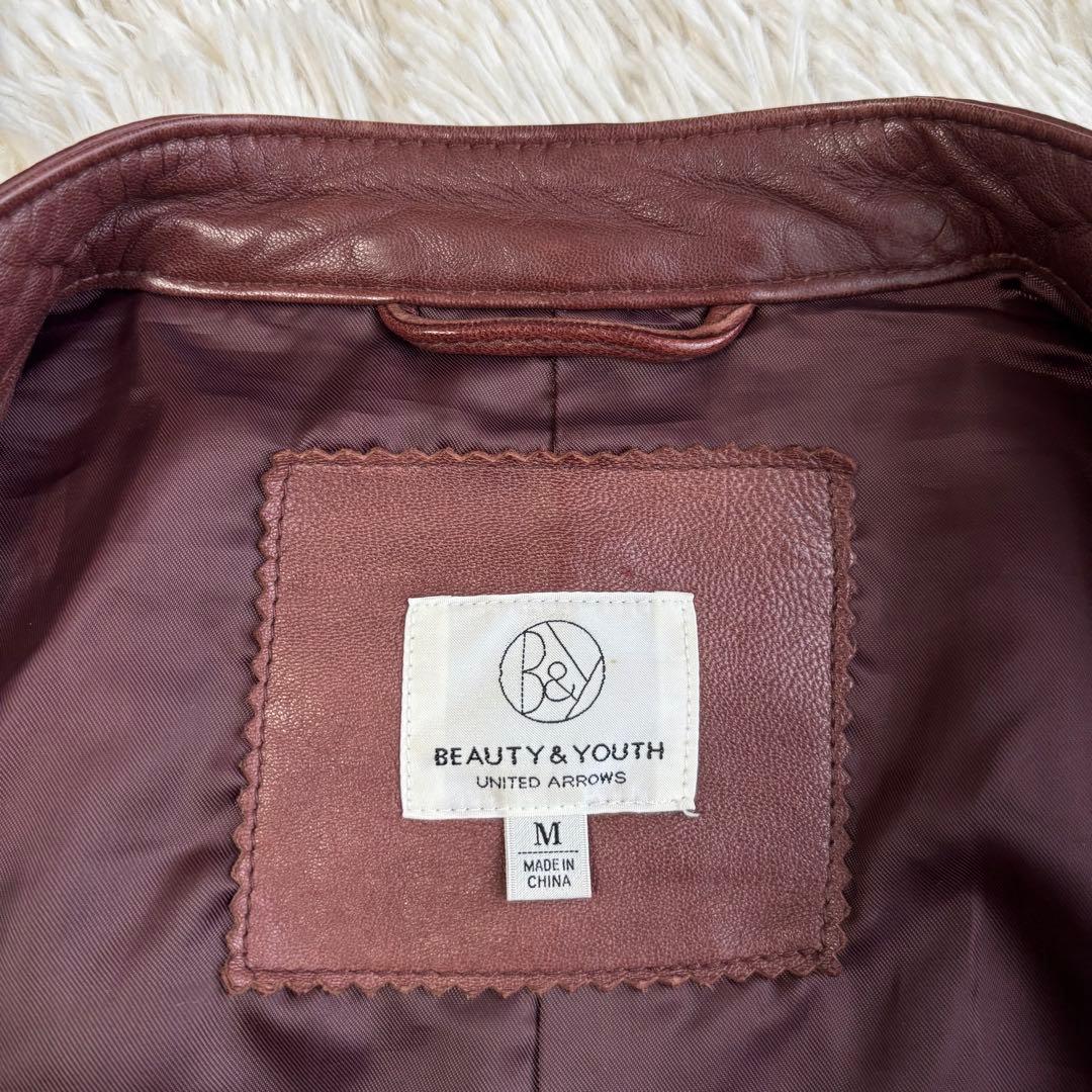 ユナイテッドアローズ ライダースジャケット シングル ラムレザー