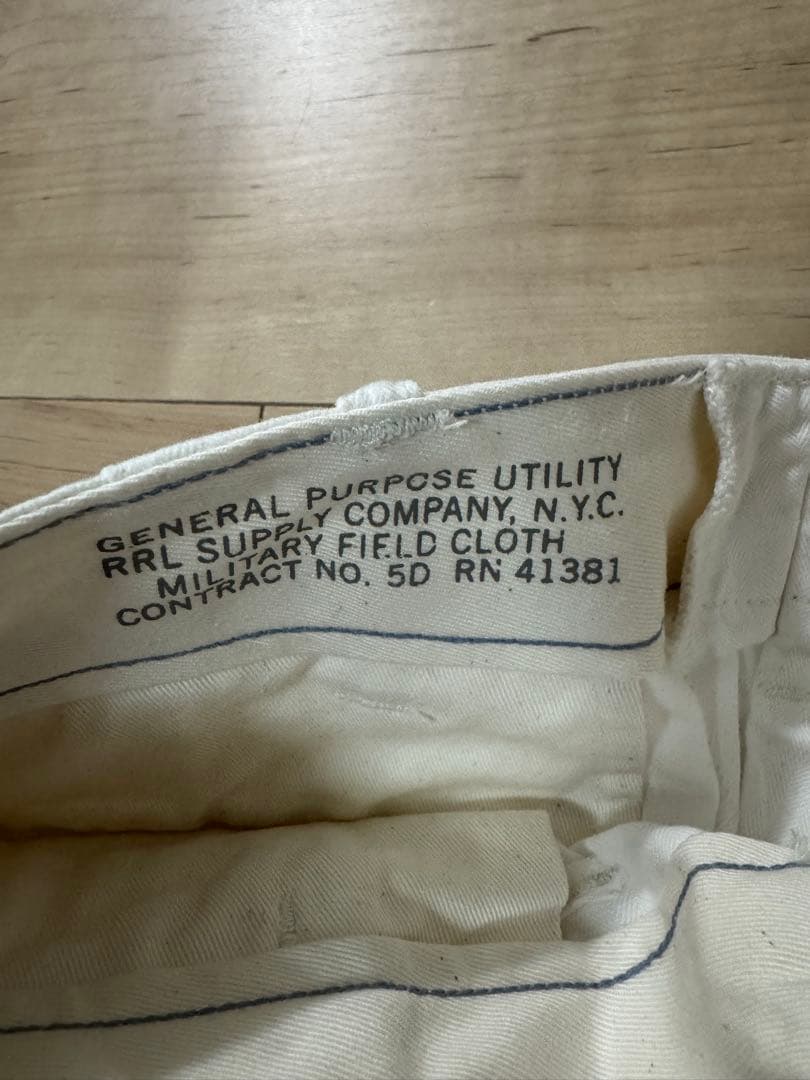 DoubleRL ヘリンボーンコットンオフィサーズパンツ