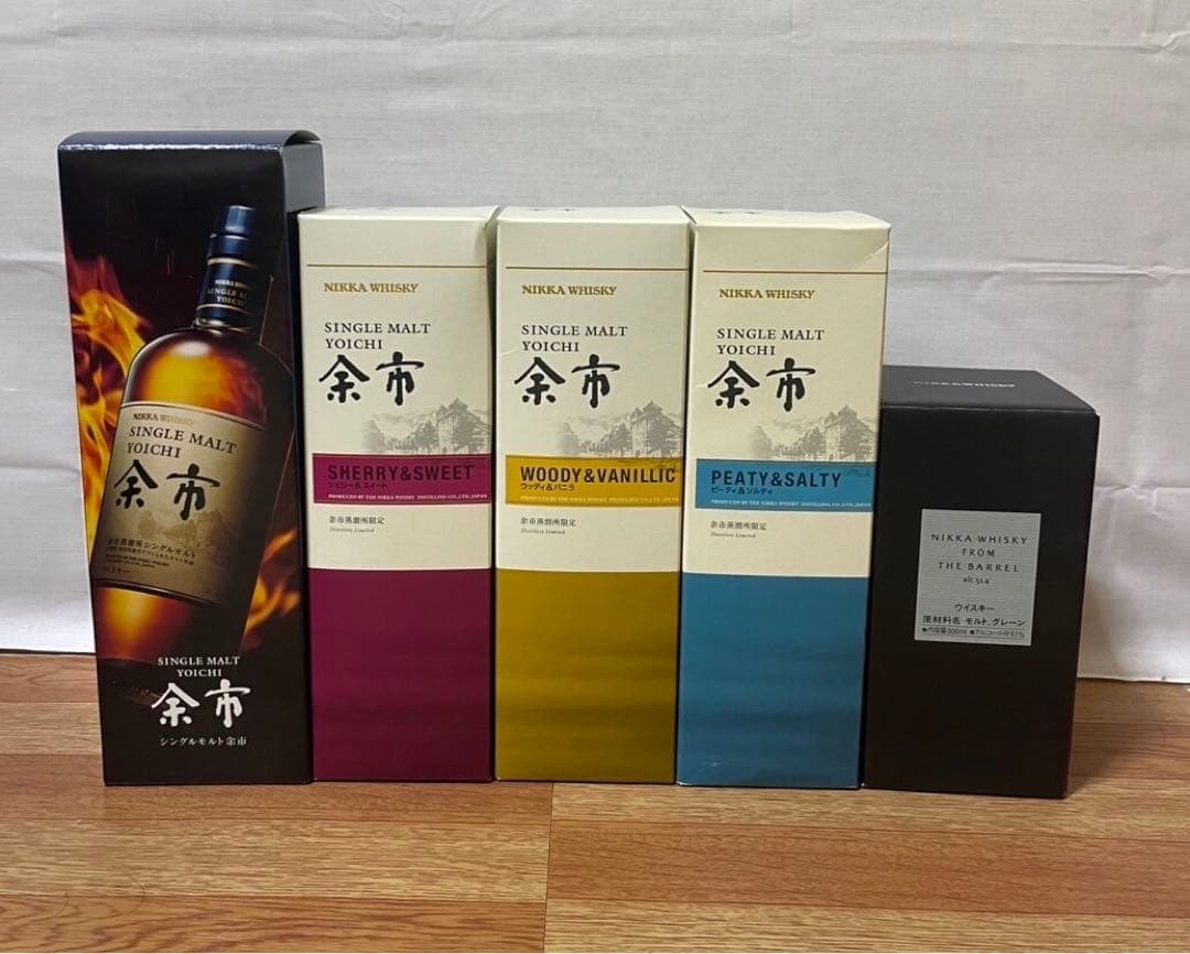 ニッカ シングルモルト余市&余市蒸溜所限定ボトル&フロムザバレル 5本セット