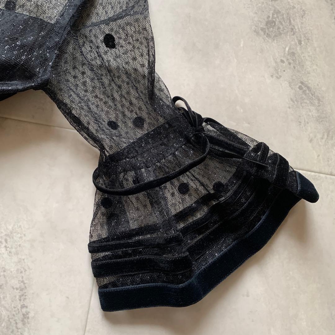 美品♡レリアン ドットレース ドレス ワンピース ウエストリボン ロング 9