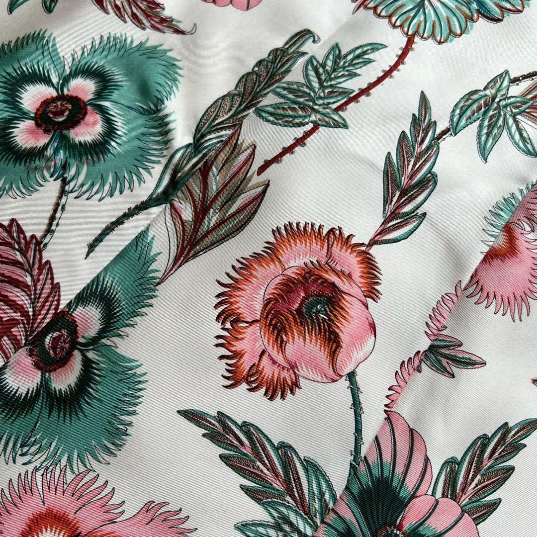 Salvatore Ferragamo 近年 シルク100% ボタニカルスカート