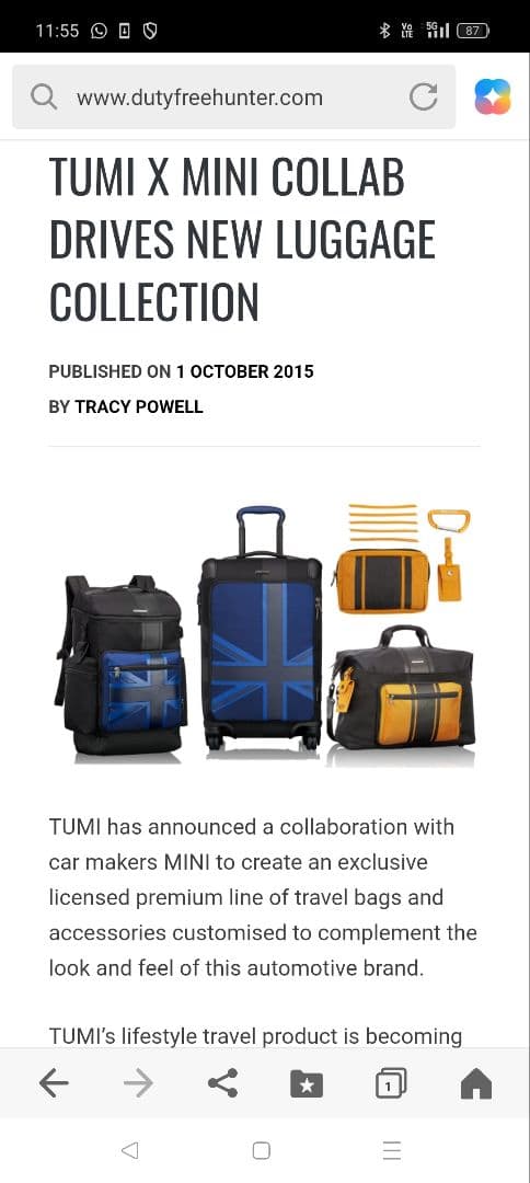 TUMI キャリーケース　MINI by TUMI 機内持込み　拡張機能