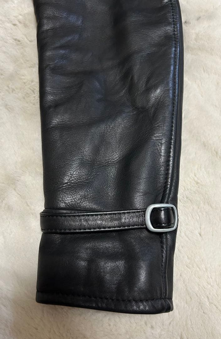 Pledge/プレッジ/シングルライダースジャケット/size48/黒