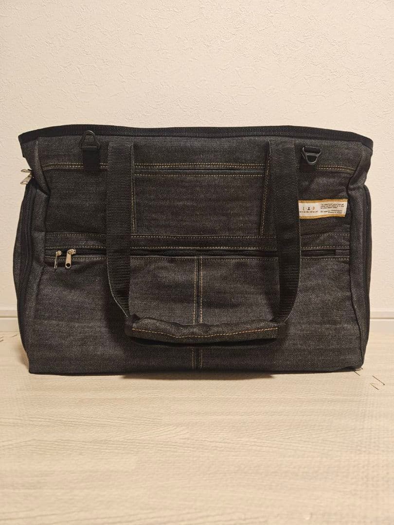 【L・I・P】洗えるキャリーバッグLサイズ デニムブラック