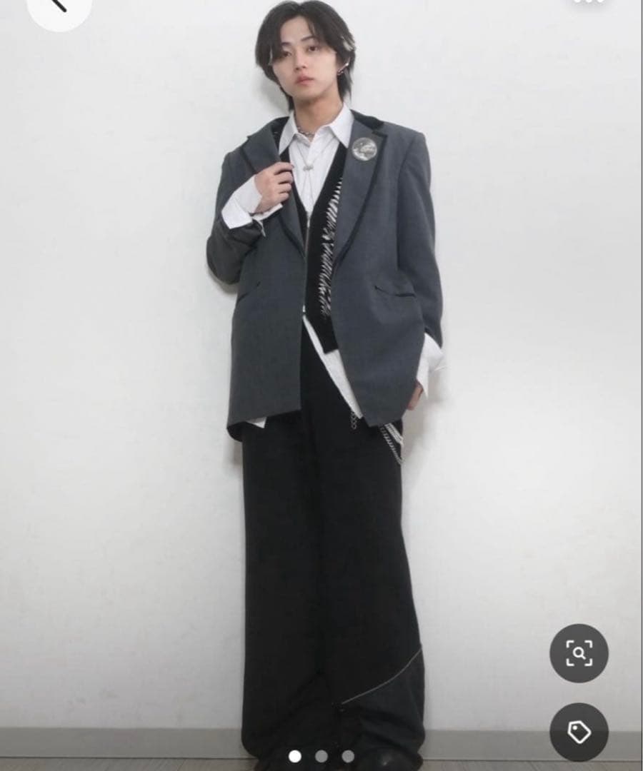 トップス MASU SHREDDER LEATHER VEST(BLACK)