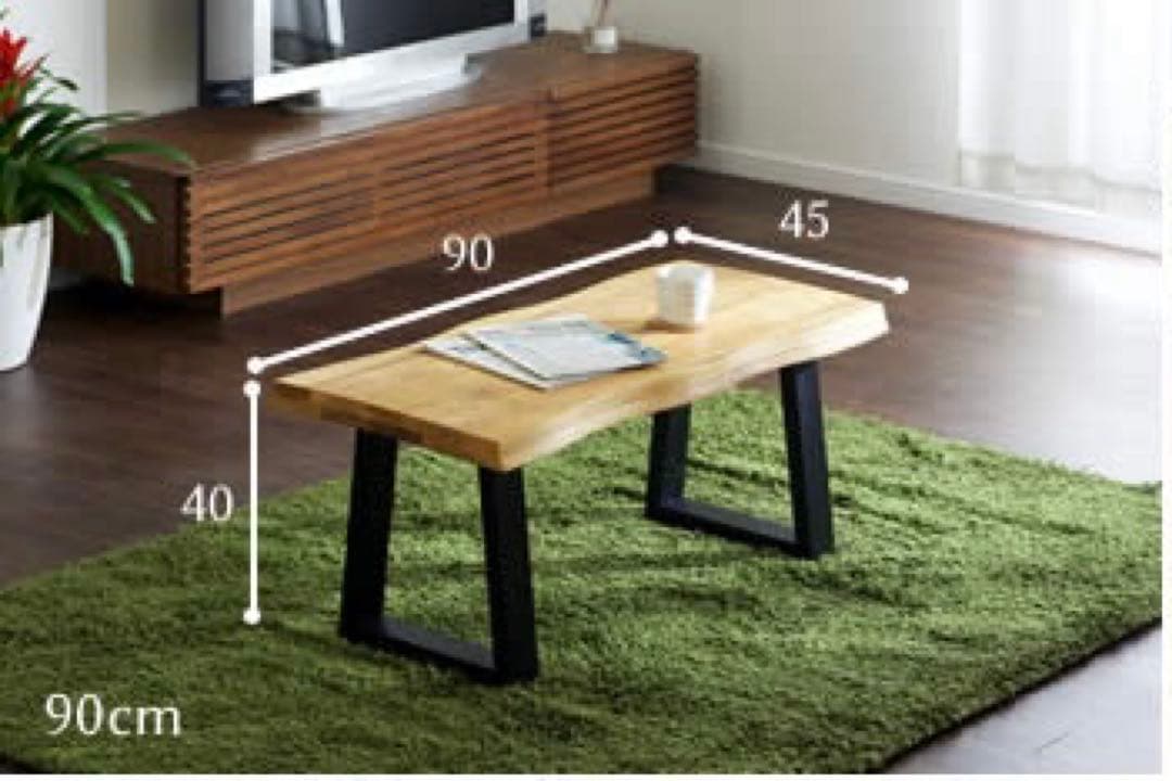 極美品　使用1週間　木製　オーク集成材　ローテーブル