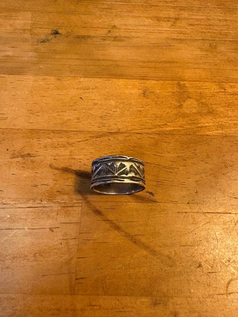 NAVAJO　インディアンジュエリー　シルバーリング925　19号