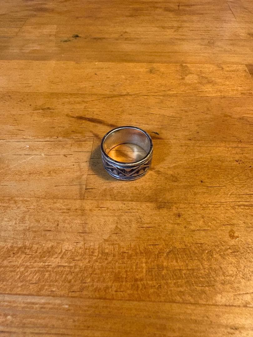 NAVAJO　インディアンジュエリー　シルバーリング925　19号