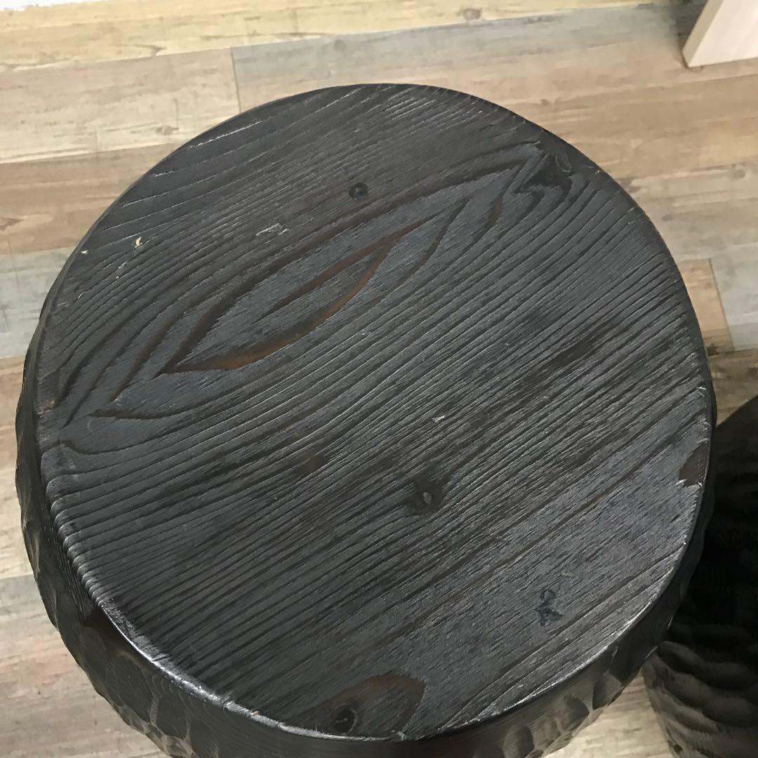 飛騨産業　wavok　スツール ブラック　木製　杉