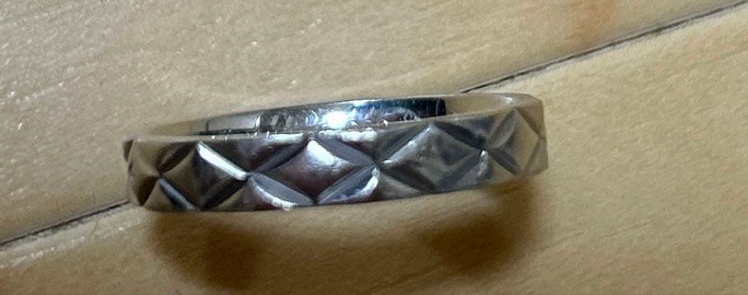 シャネル マトラッセ リング　プラチナ pt950 メンズ