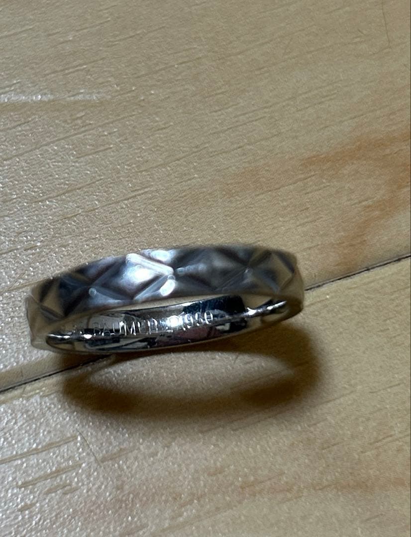 シャネル マトラッセ リング　プラチナ pt950 メンズ