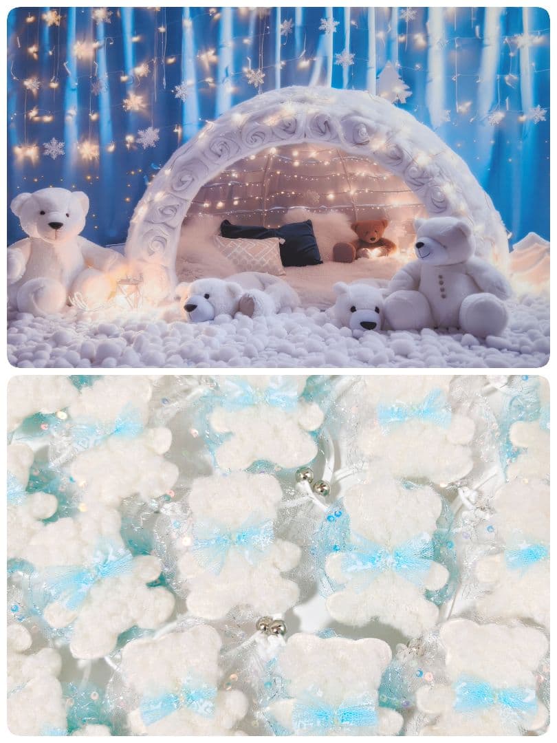 業務用　トリミングチョーカー　120個　1月　白くまちゃん　雪の結晶　白熊