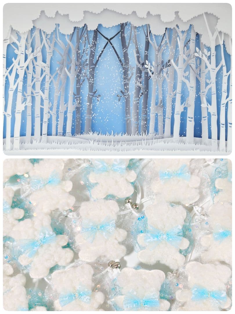 業務用　トリミングチョーカー　120個　1月　白くまちゃん　雪の結晶　白熊