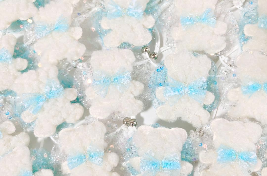 業務用　トリミングチョーカー　120個　1月　白くまちゃん　雪の結晶　白熊