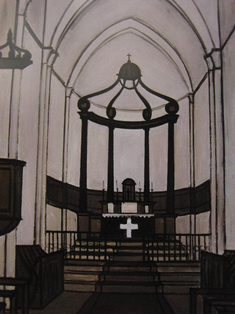 ベルナール・ビュッフェ【Interieur d'eglise】