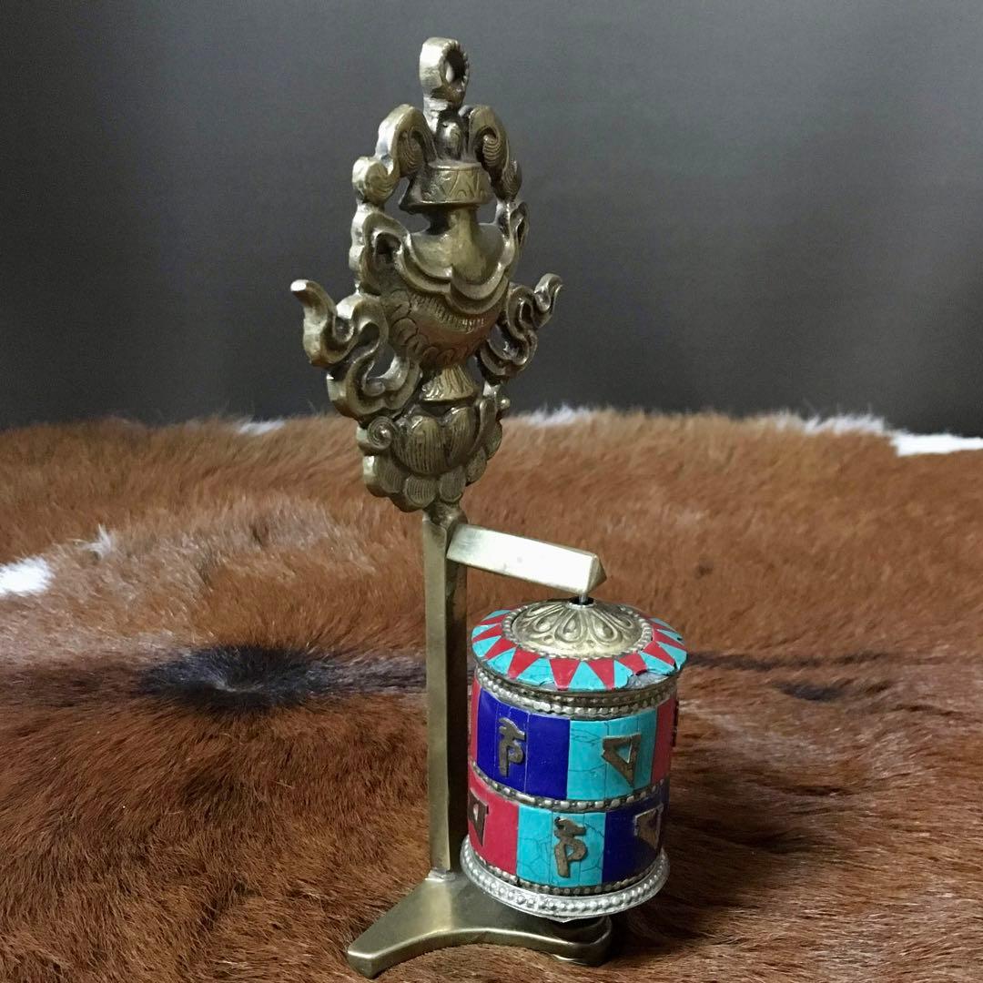 ★マニ車★チベット密教仏教★経典★法具★ビンテージ★