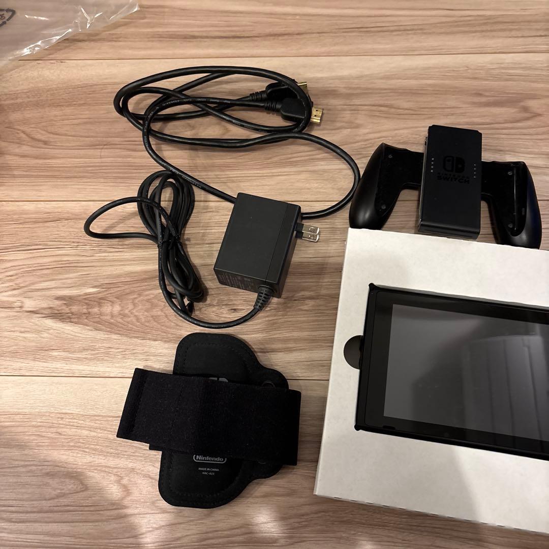 動作確認済 Nintendo Switch 本体 赤/青ジョイコン リングコン付