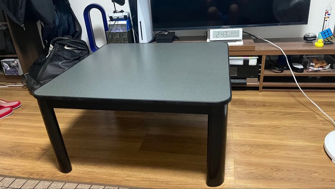 山善 木製こたつ 美品 こたつ布団・断熱カーペットセット