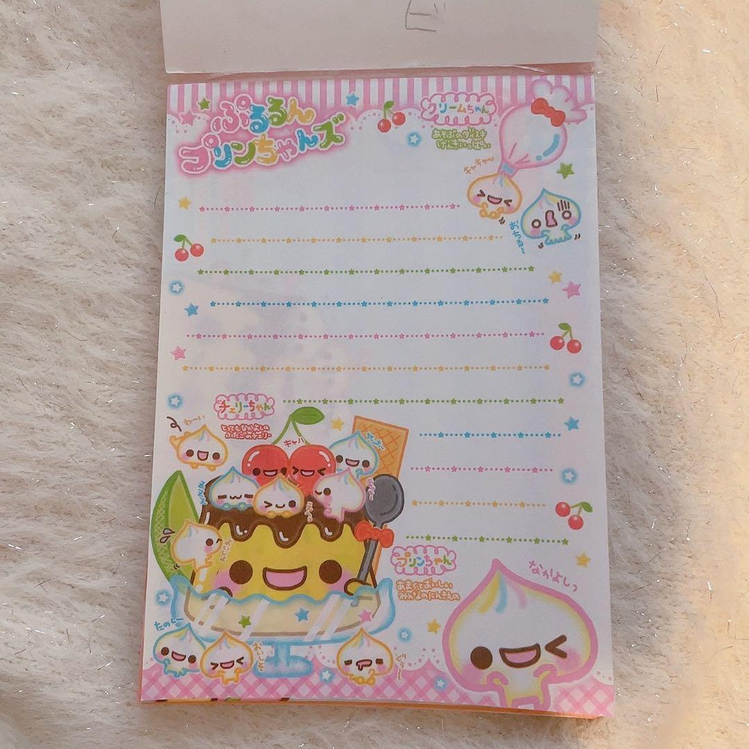 平成　レトロ　メモ帳　ぷるるんプリンちゃんズ