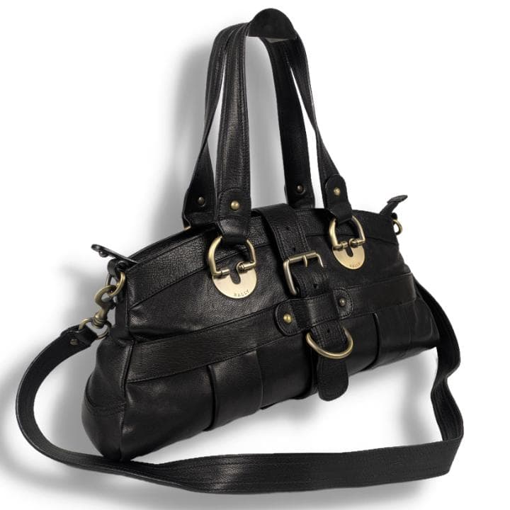 【極美品】BALLY y2k 2way ショルダーバッグ レザー ブラック