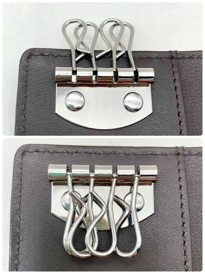 21【新品・箱付き】DIESEL ディーゼル 4連レザーキーケース ブラウン