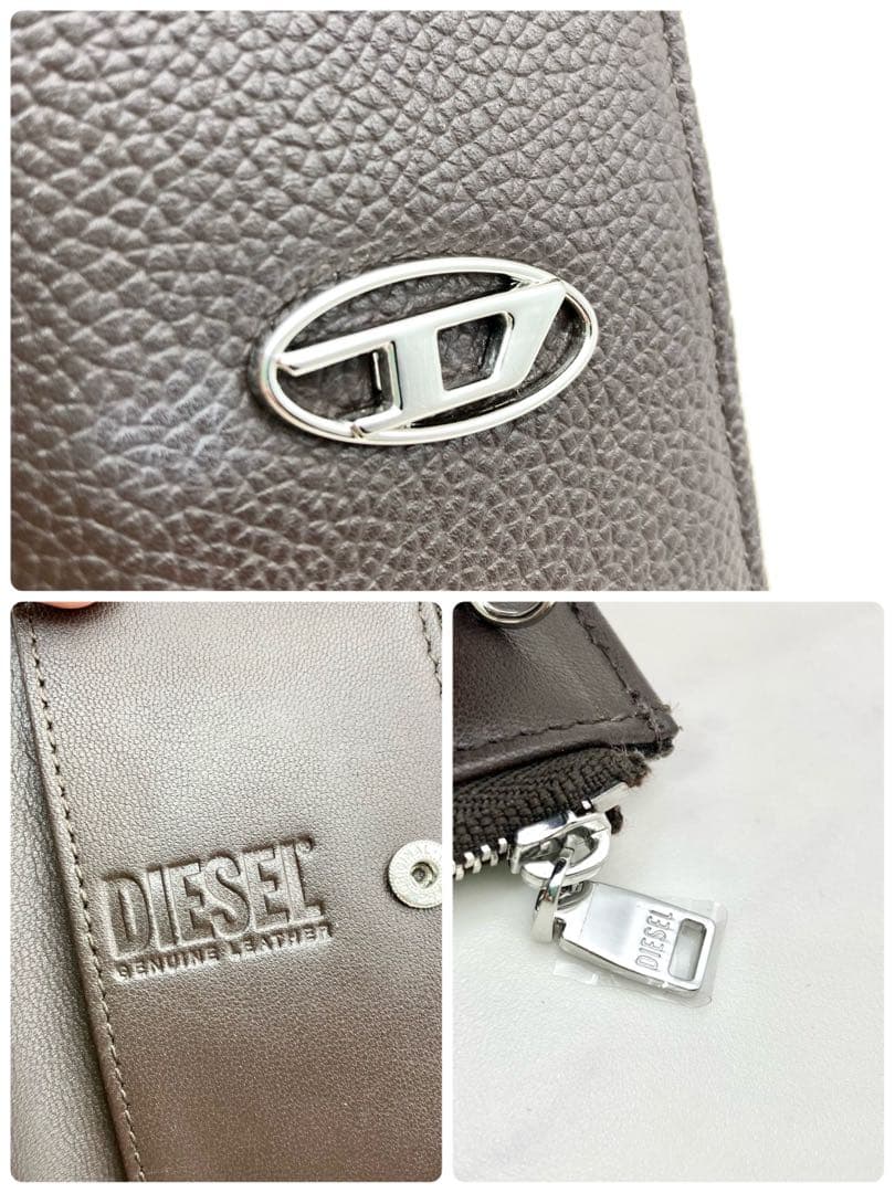 21【新品・箱付き】DIESEL ディーゼル 4連レザーキーケース ブラウン