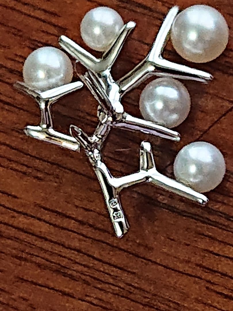 カール MIKIMOTO 幸福の木 シルバー ピンブローチ