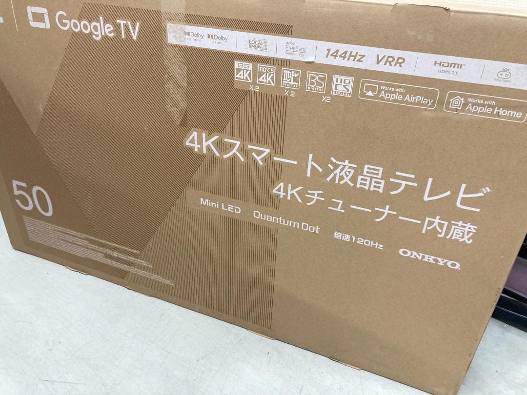 TCL 50V型 4K液晶 倍速 テレビ 量子ドットMiniLED 50QM8B