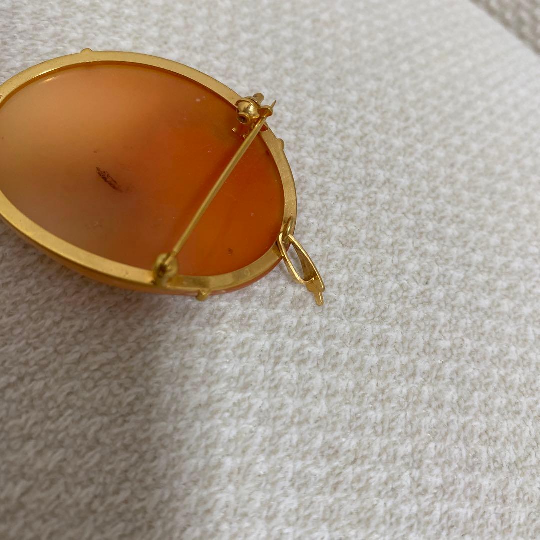 カメオブローチ　k18GF ペンダント