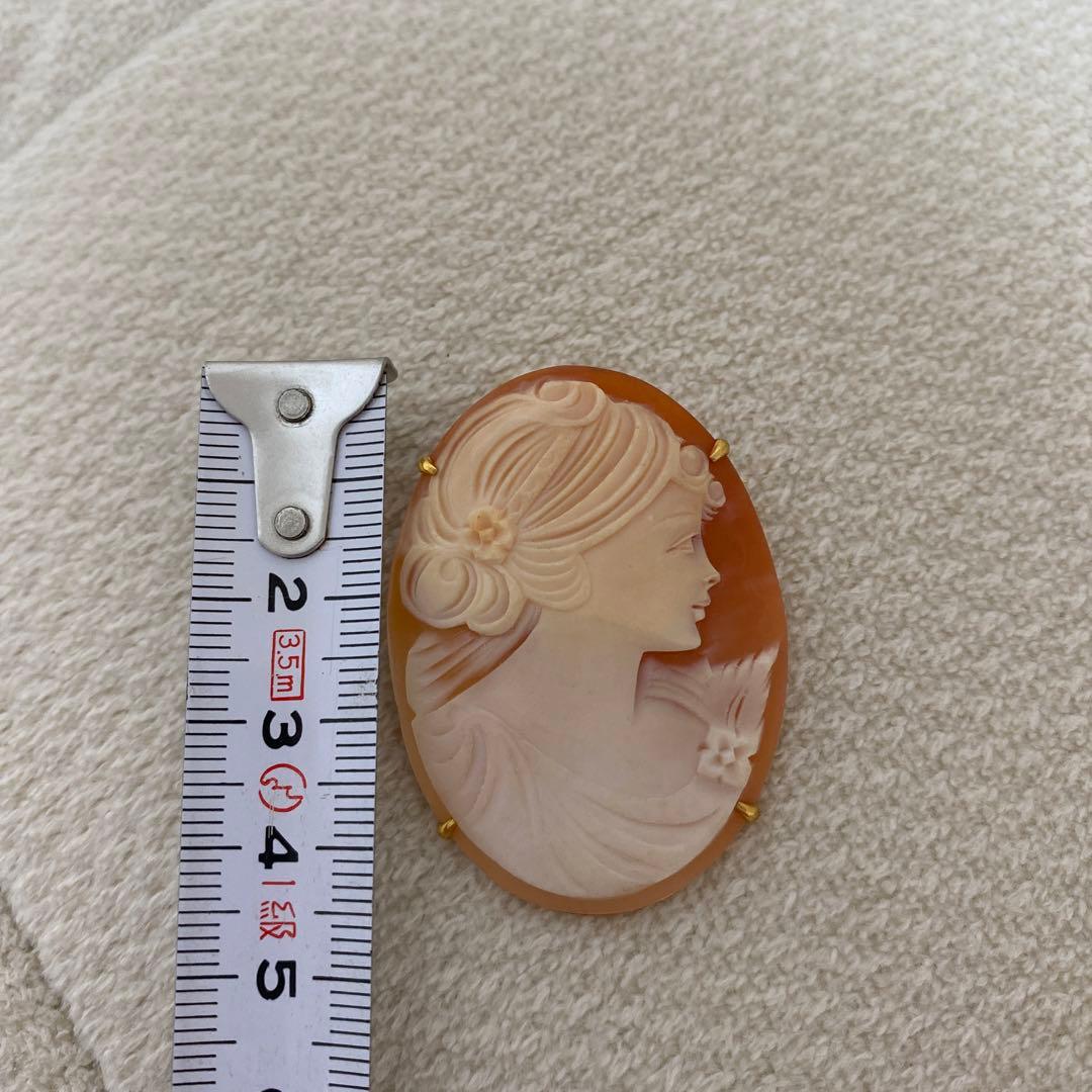 カメオブローチ　k18GF ペンダント