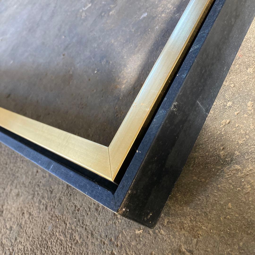 引き取り歓迎 特大 F60号 油彩額縁 黒金 アートフレーム