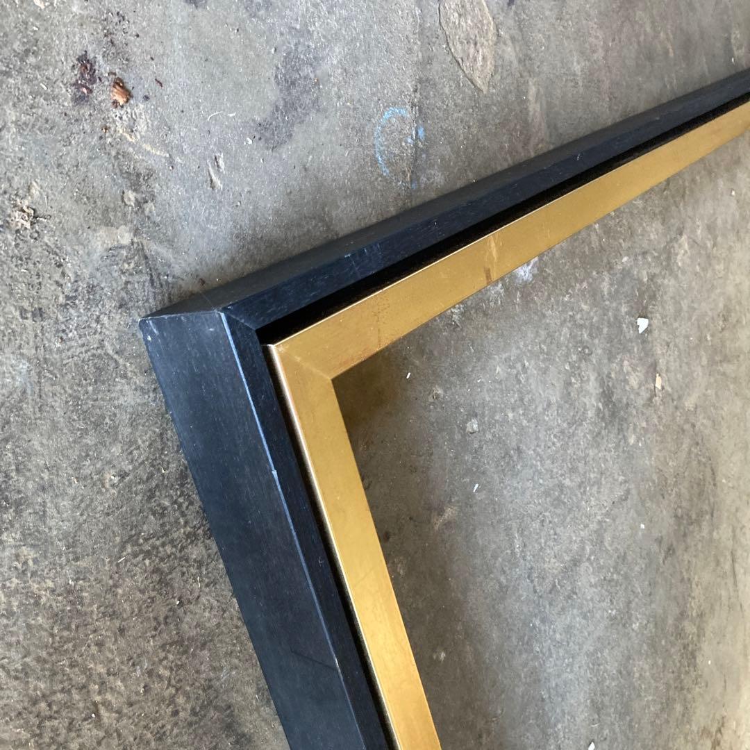 引き取り歓迎 特大 F60号 油彩額縁 黒金 アートフレーム