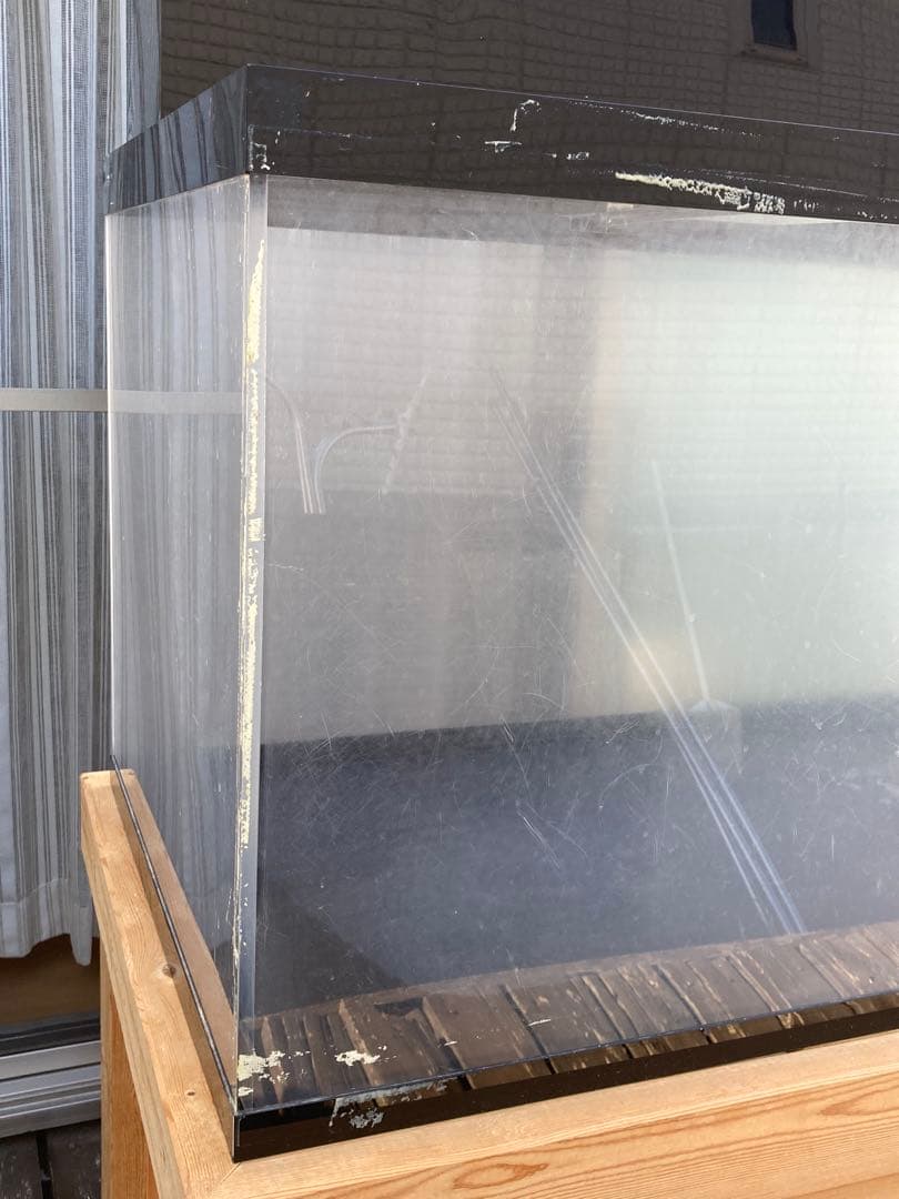 大型アクリル水槽 木製スタンド・上部濾過・ガラス付き1500×600×600