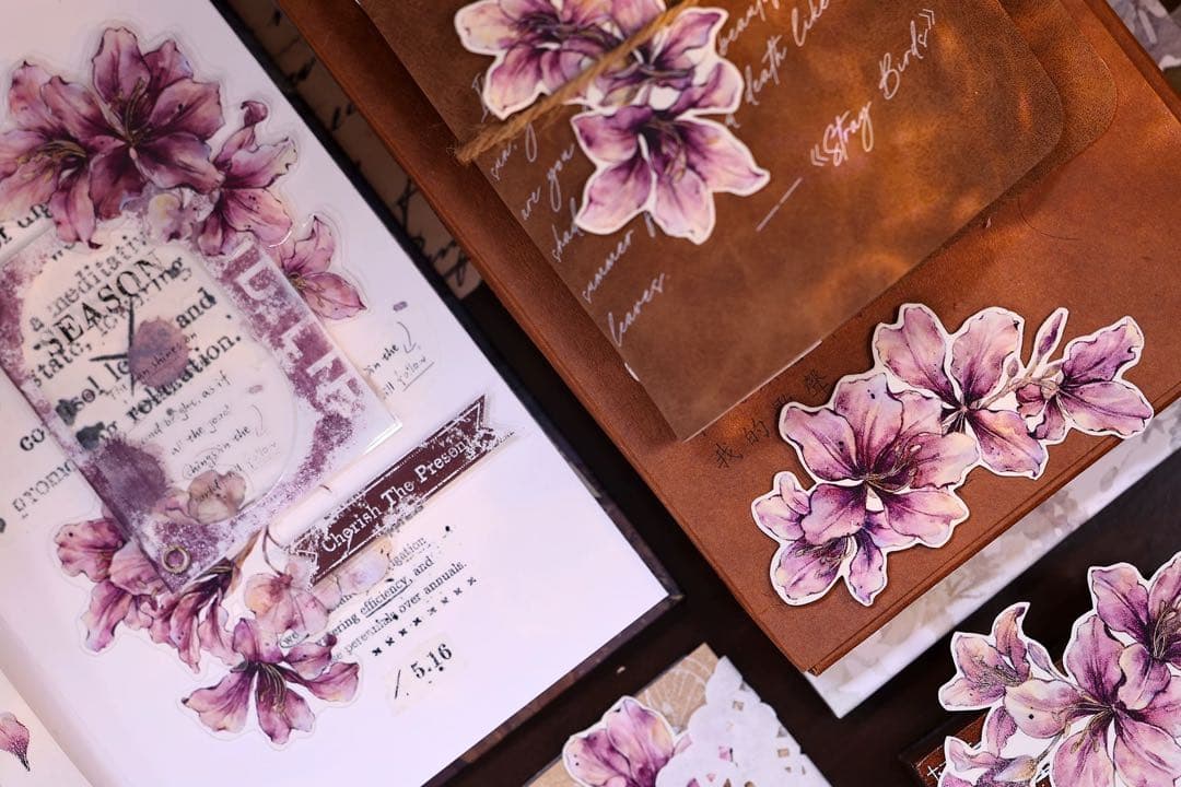 小白家文創《紫荆花》海外マスキングテープ　マステ 【2510】