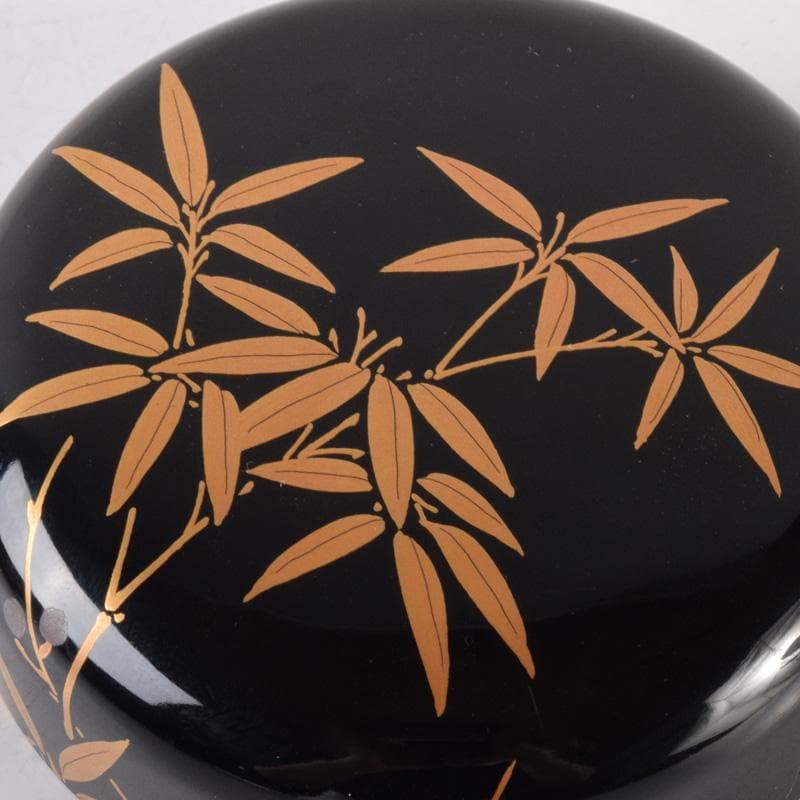 茶道具　加賀蒔絵師　中村湖舟作　松竹梅蒔絵　中棗　共箱　V　7214