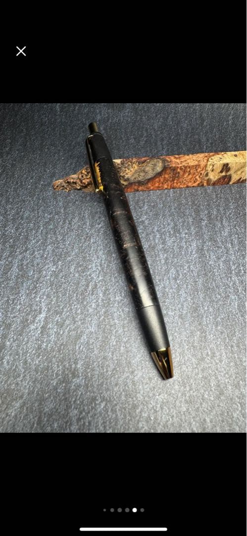 野原工芸似 ブラックウッド バール ツートン シャーペン あけぼの工房　木軸ペン