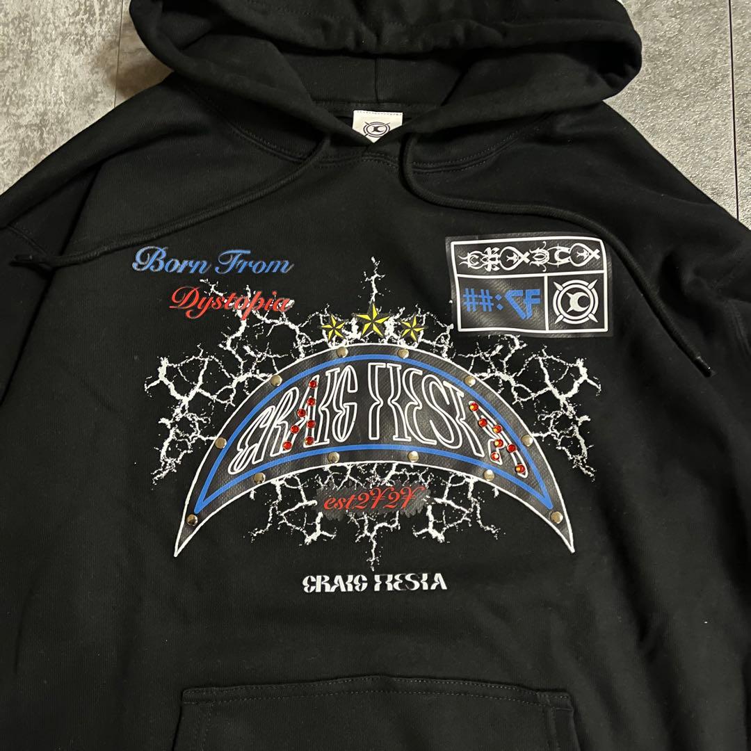 美品　craigfiesta パーカー　【XL】 ブラック