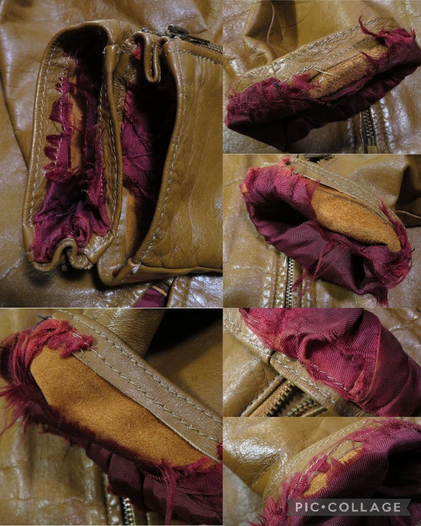 44 Brooks ビンテージ 60年代 シングル ライダース ブラウン 茶色