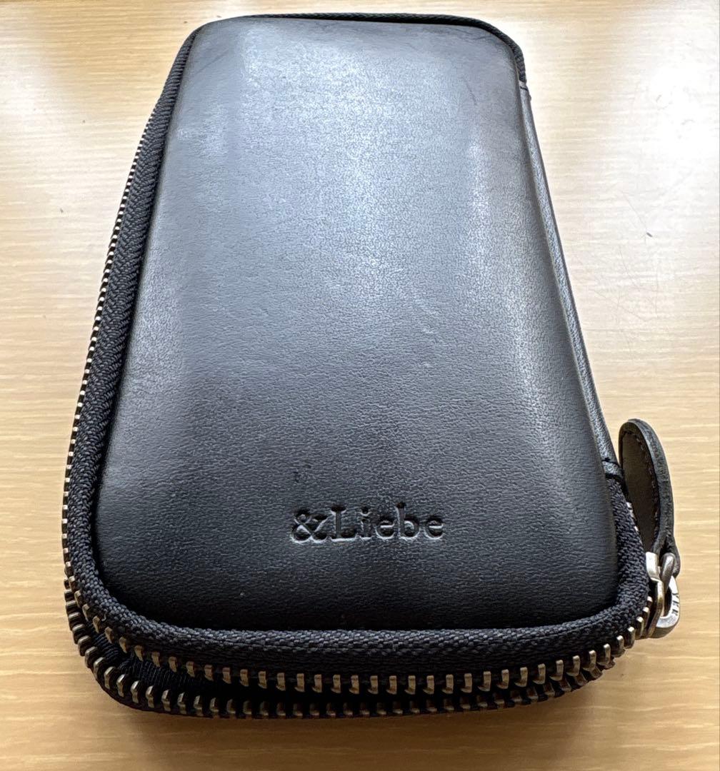 【即日発送】アンドリーベ ジップペンケース（スムースブラック）