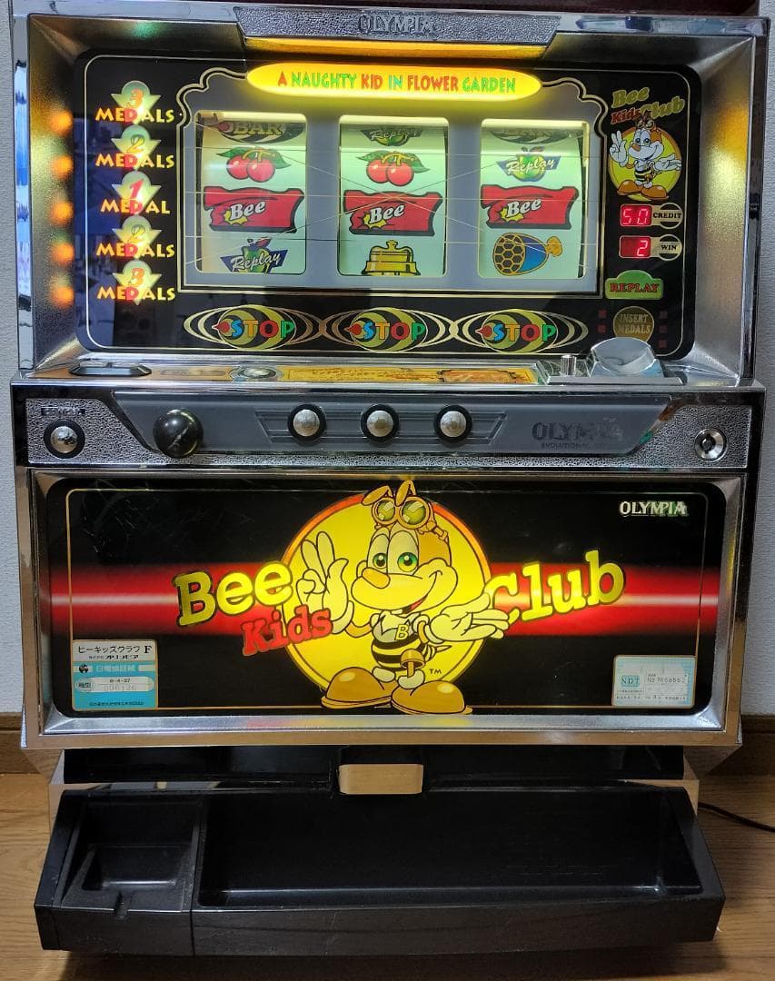 【パチスロ実機】オリンピア★ビーキッズクラブF【オートプレイ付不要機付】