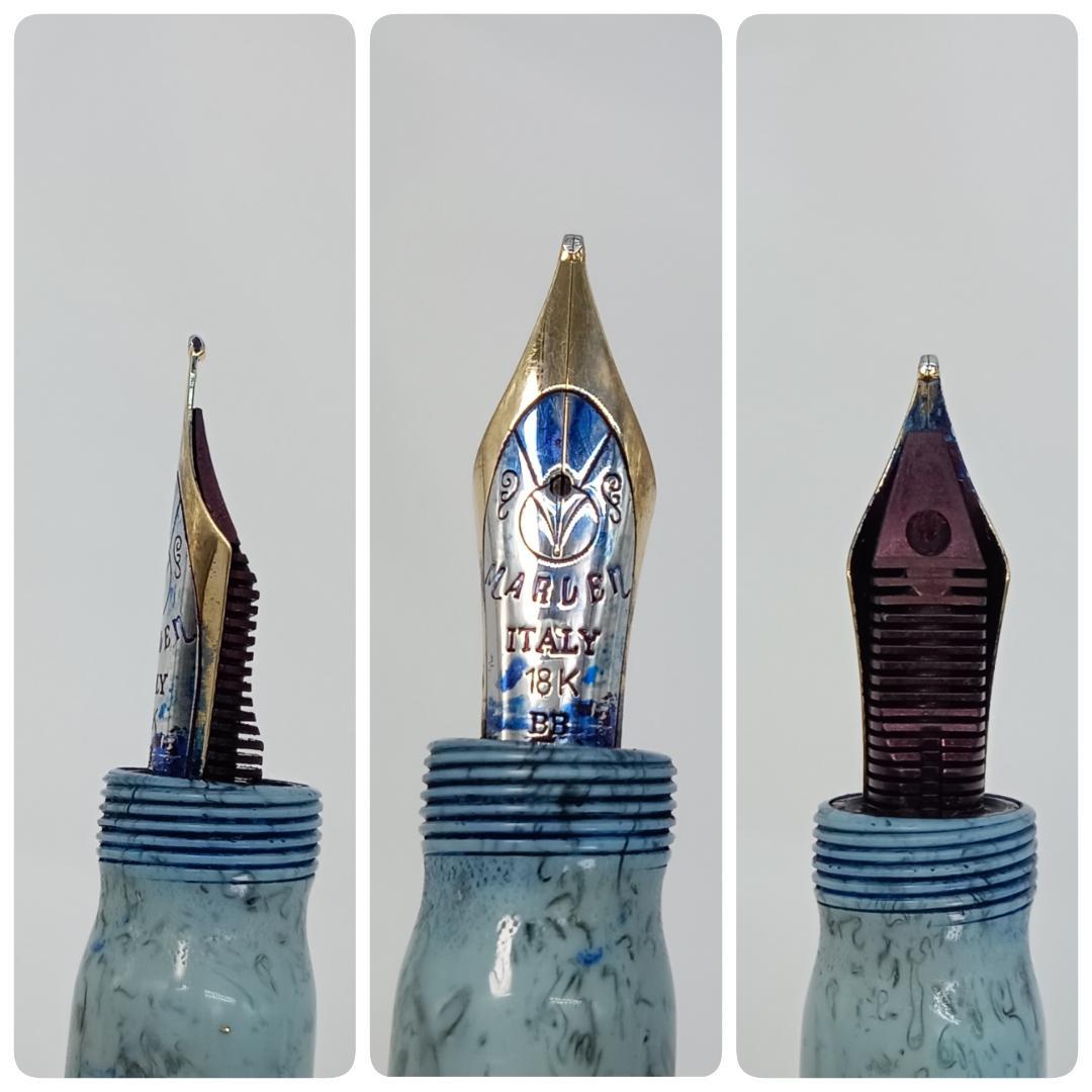 希少 マーレン ジャーナル K18 万年筆 2本まとめ イタリア製 マーブル