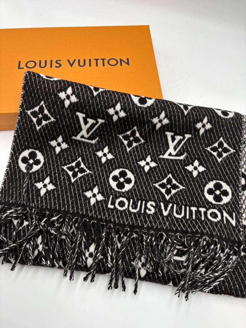 ルイ・ヴィトン　エシャルプ・LVトゥジュール　マフラー　シルク/カシミヤ