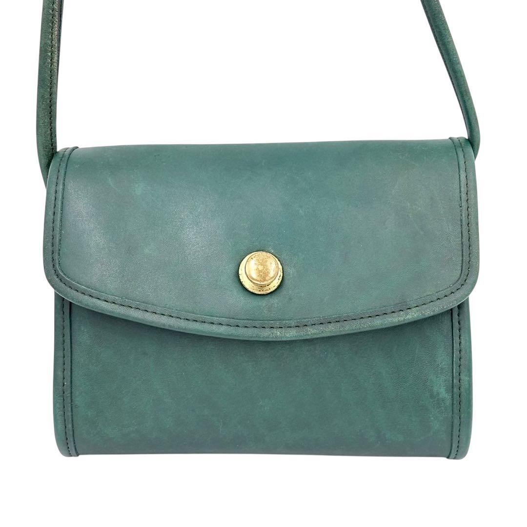 オールドコーチ　ショルダーバッグ　ドイツホック　9892 オールレザー　グリーン
