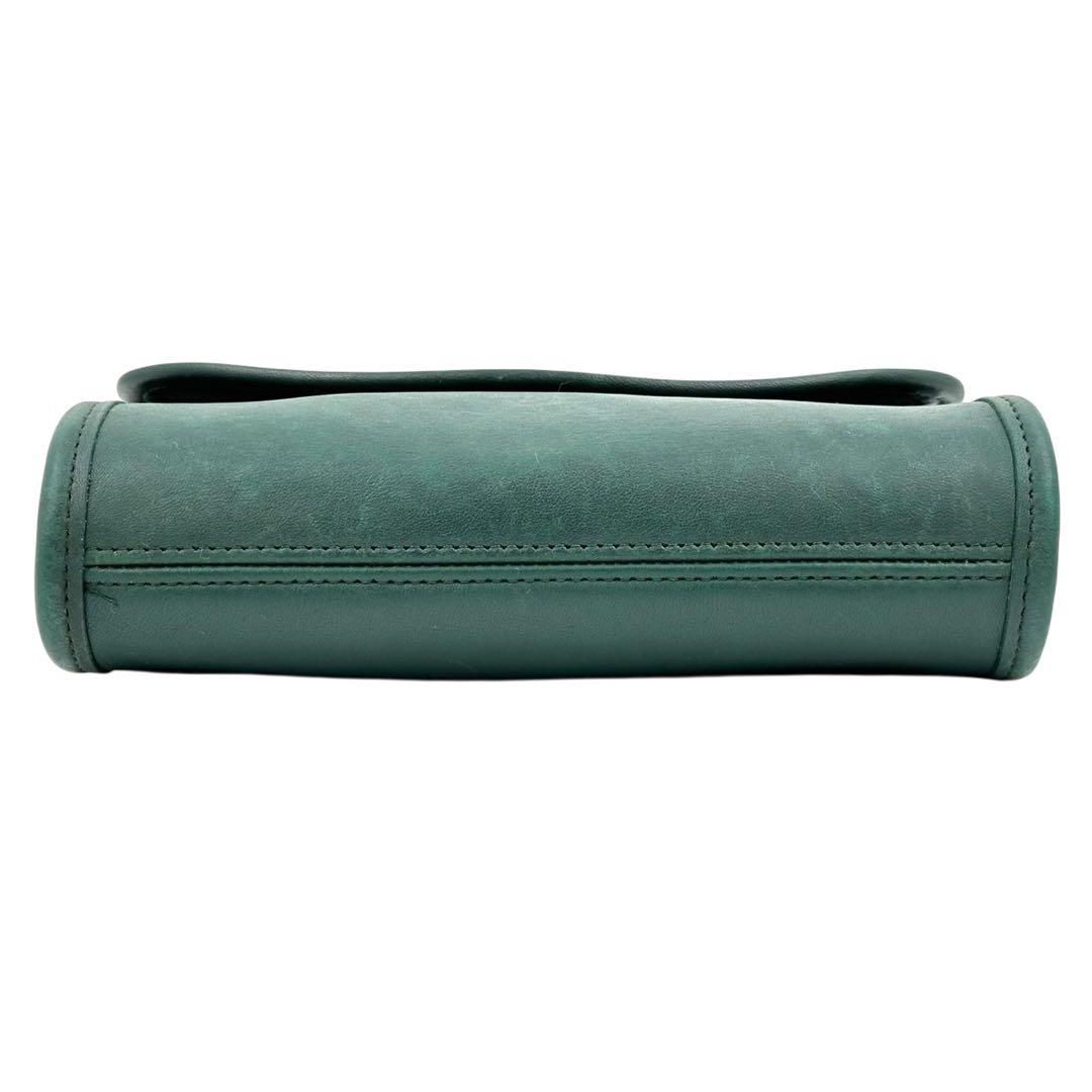 オールドコーチ　ショルダーバッグ　ドイツホック　9892 オールレザー　グリーン