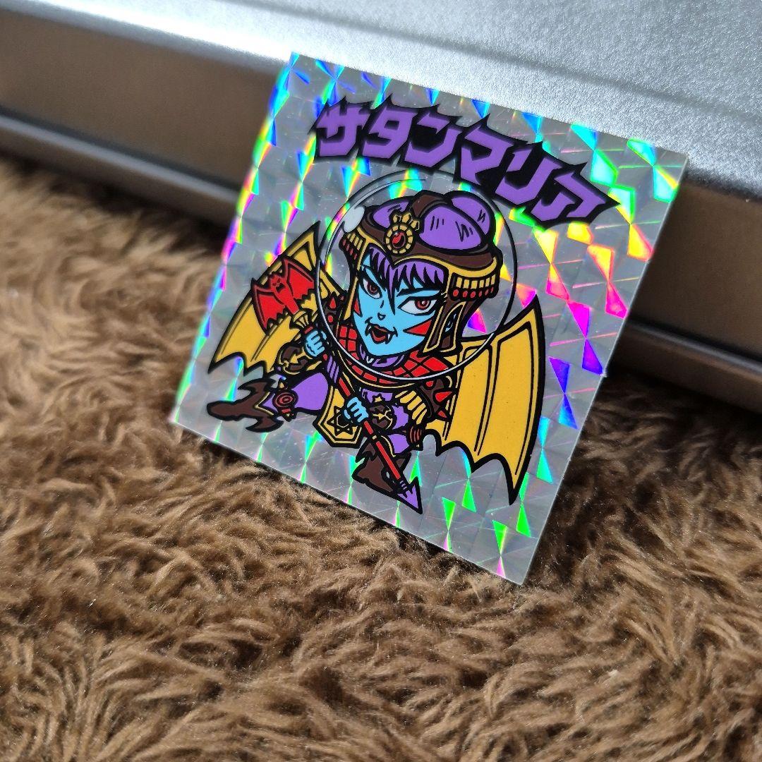 旧ビックリマンシール　第５弾ヘッド　サタンマリア　銀　裏面青