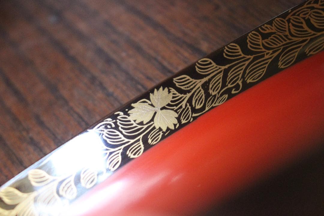 時代逸品！上質朱漆に極上菊桐唐草蒔絵の映えるお椀2点（検輪島塗京塗高台寺蒔絵