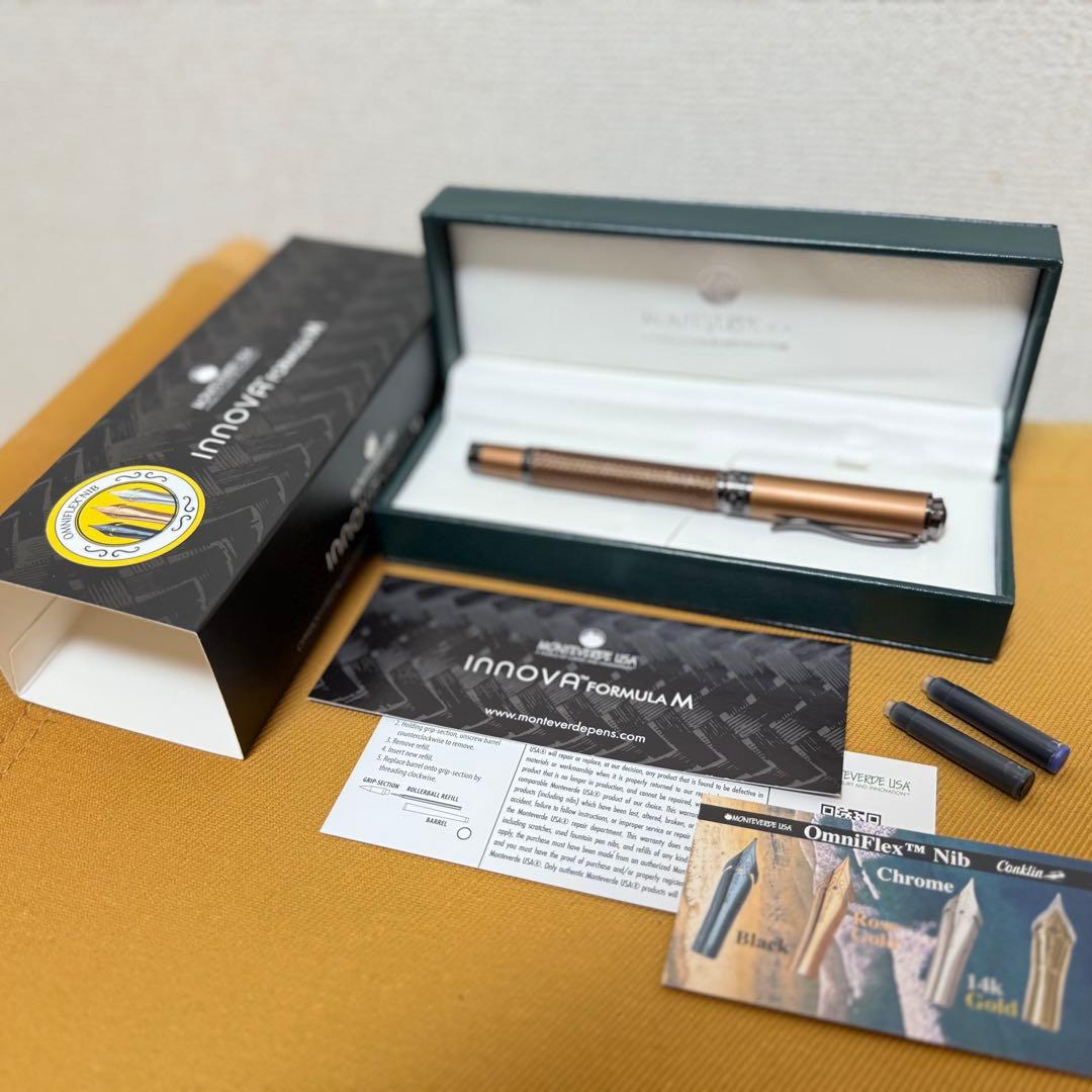 特殊な？万年筆４本セット モンテヴェルデ　オムニフレックス　長刃ペン先　ほか