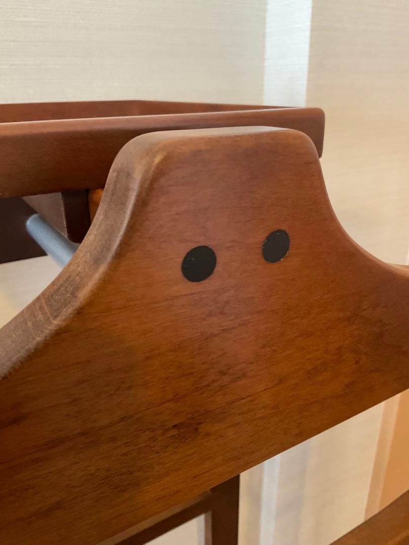 『専用品』豊岡クラフト　木製 ハンガーラック　日本製　上部トレイ・キャスター付き